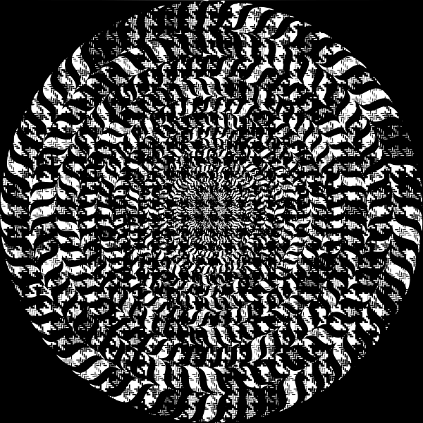 SVG Black and white circle on a background