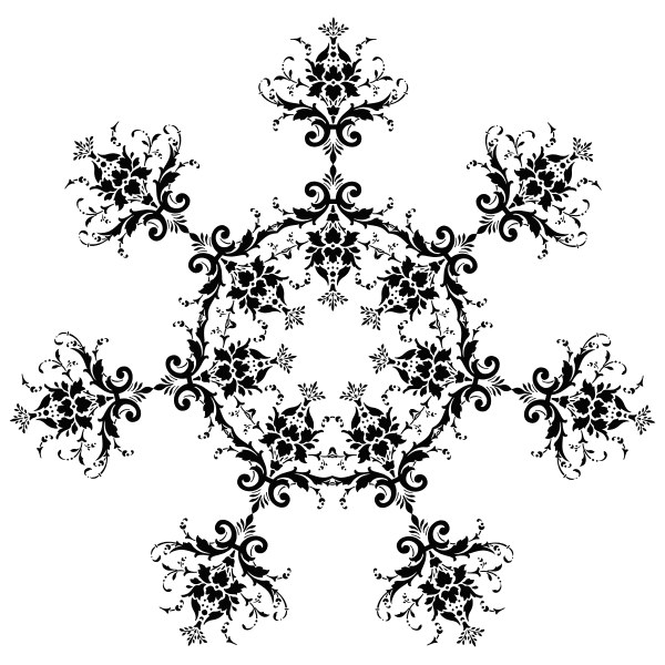 SVG Black and white cloth ornament