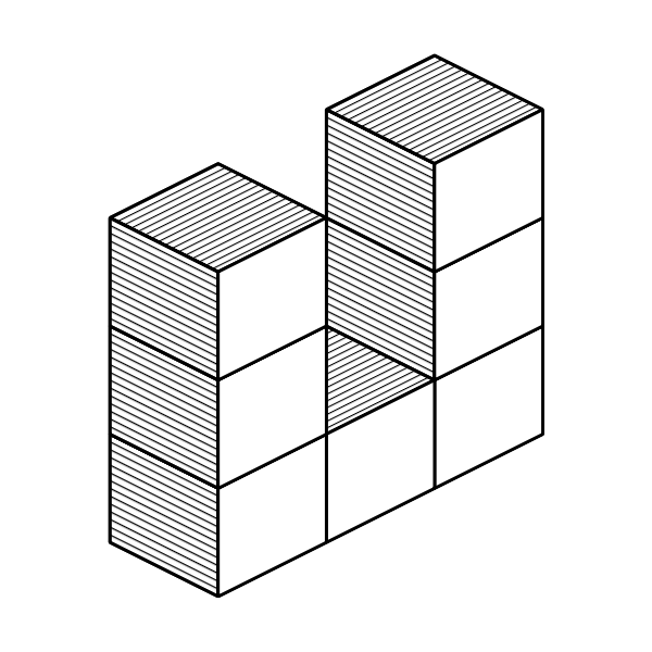 SVG Black and white cubes for coloring