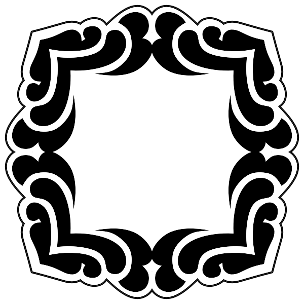 SVG Black and white decorative cadre