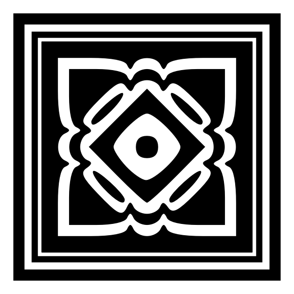 SVG Black and white decorative emblem