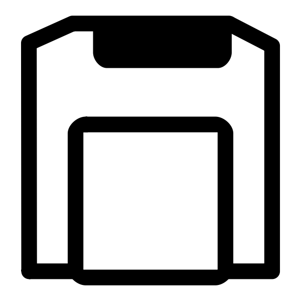 SVG Black and white disc vector image