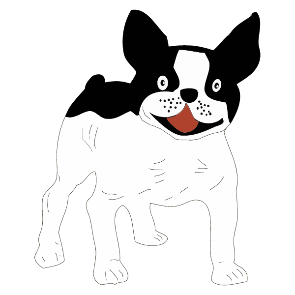 SVG Black and white dog