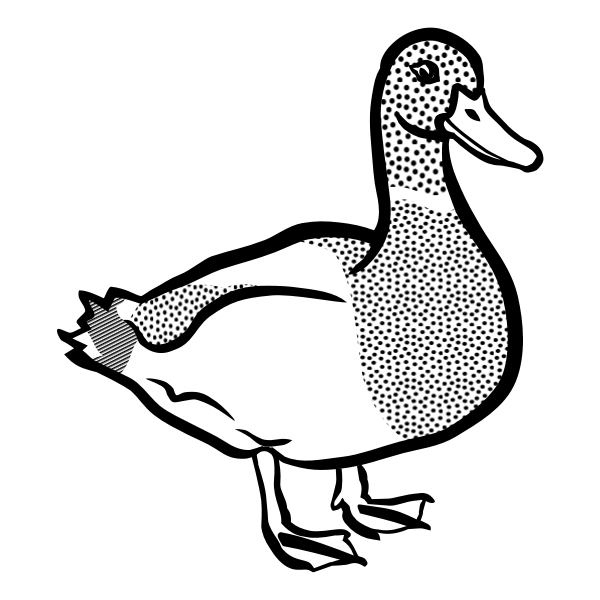 SVG Black and white duck