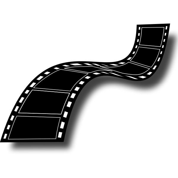 SVG Black and white film strip vector image