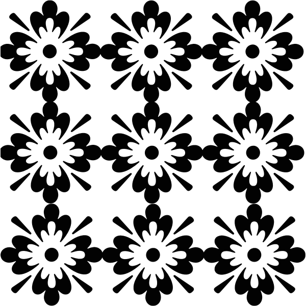 SVG Black and white flowers