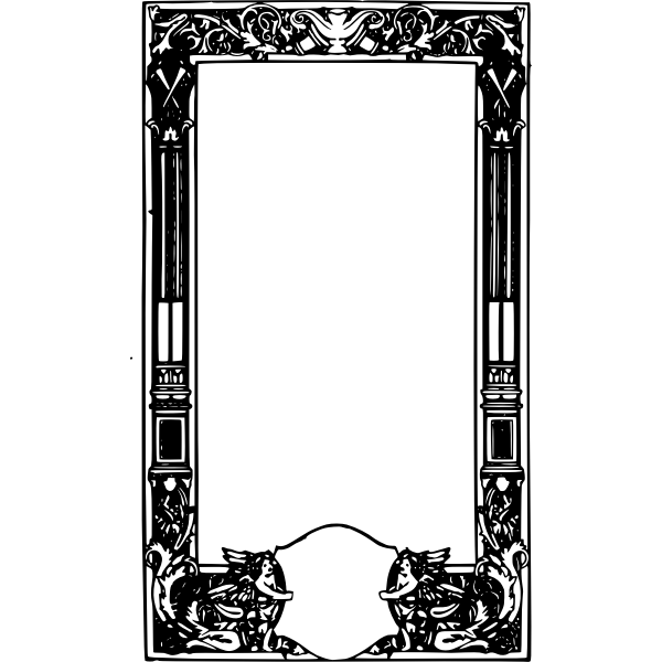 SVG Black and white frame