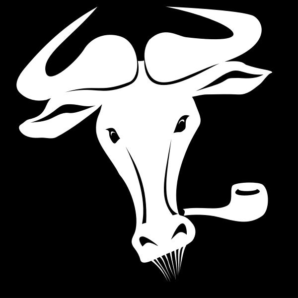 SVG Black and white gnu
