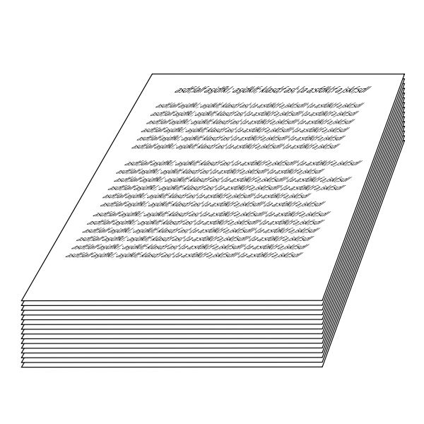 SVG Black and white illustration of manuscript