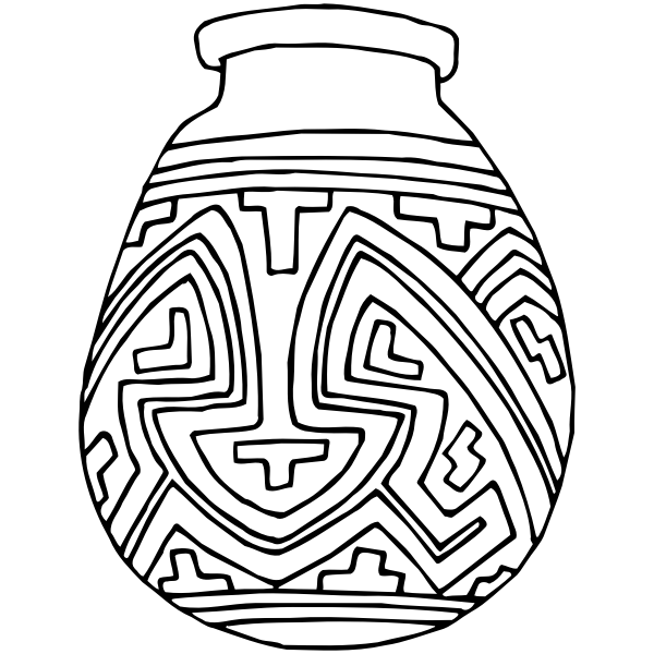 SVG Black and white jug