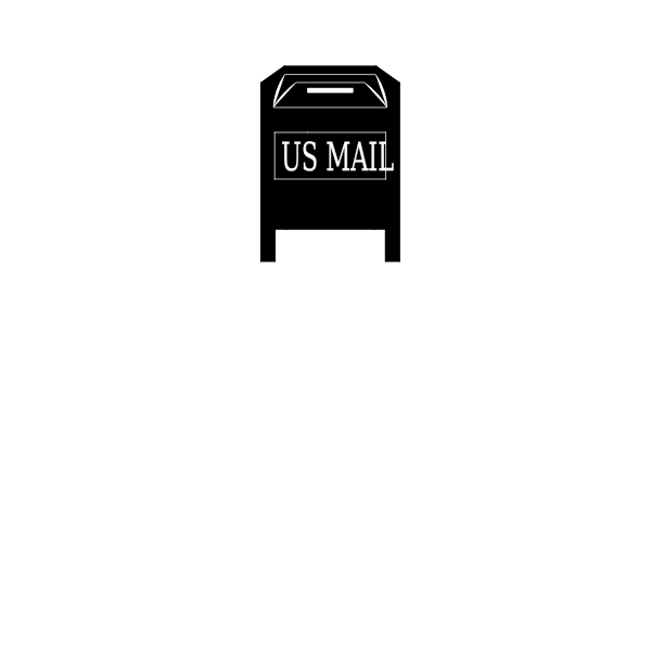SVG Black and white mailbox