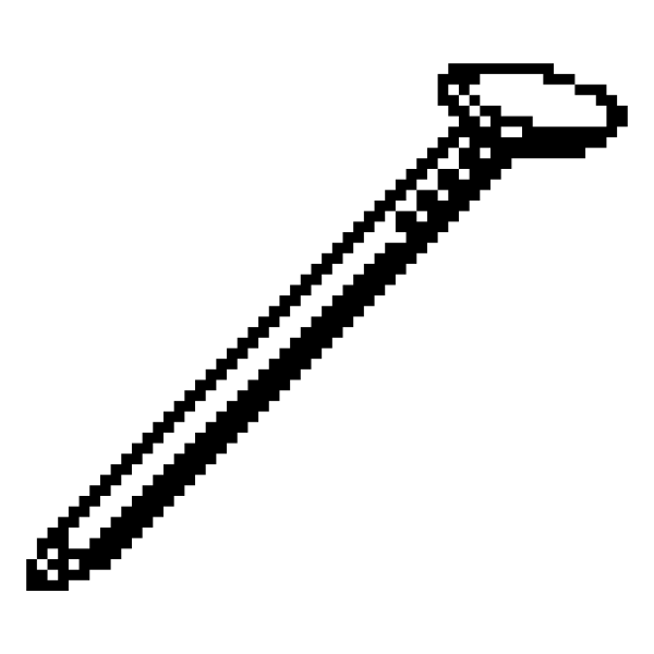 SVG Black and white nail vector image