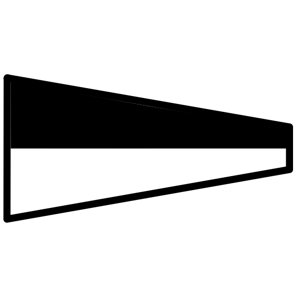 SVG Black and white nautical flag