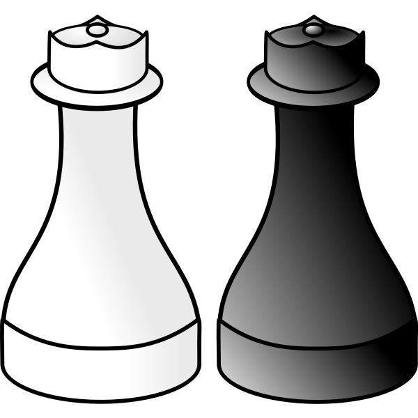 SVG Black and white queens