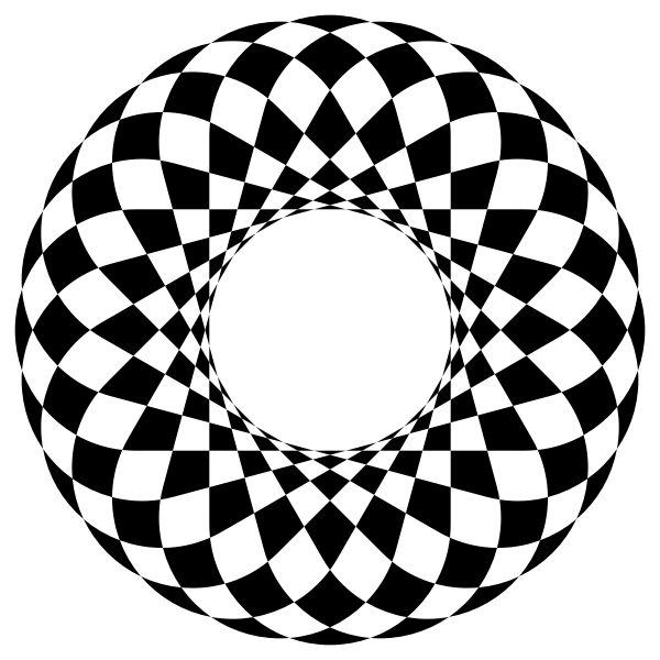 SVG Black and white round frame