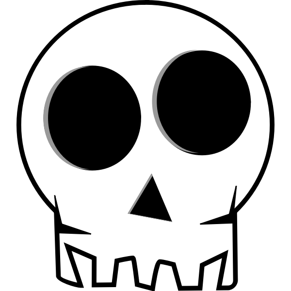 SVG Black and white skull