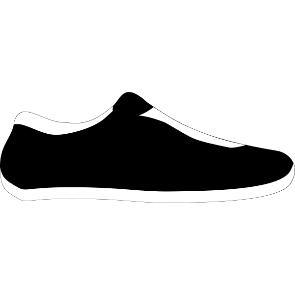 SVG Black and white sneaker clip art