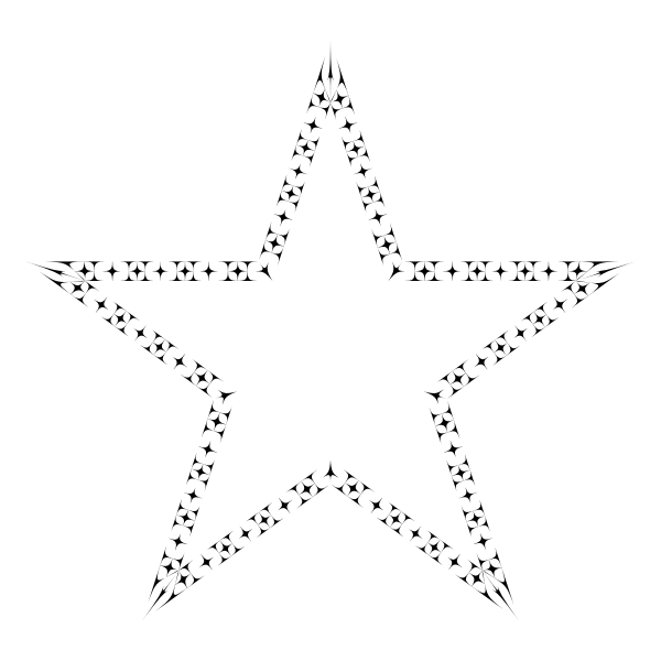 SVG Black and white star outline