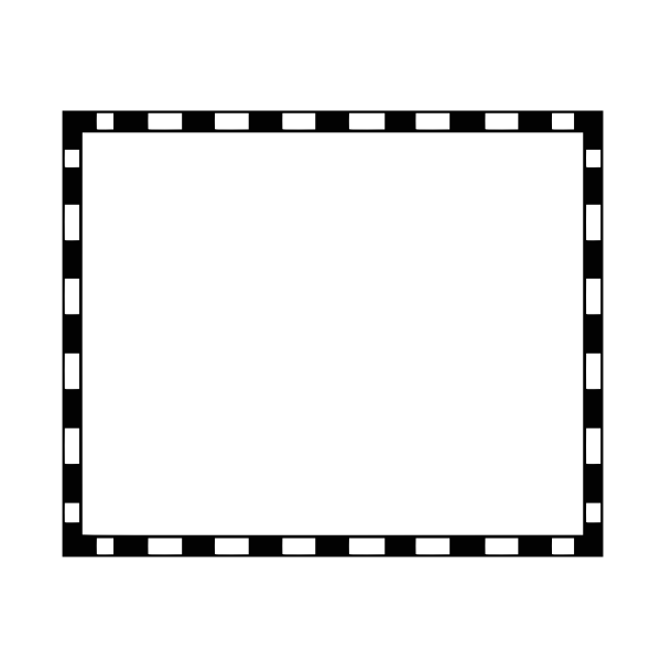 SVG Black and white striped rectangular border vector drawing