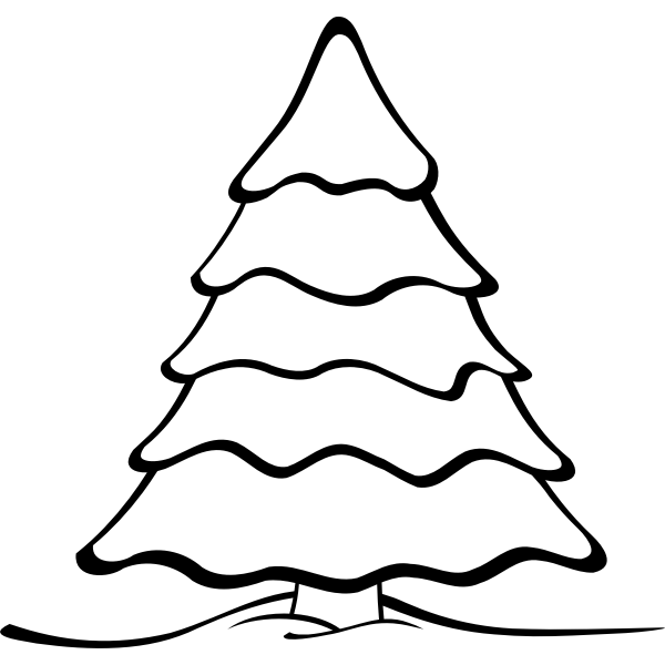 SVG Black and white tree vector