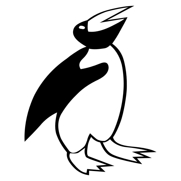 SVG Black and white tux