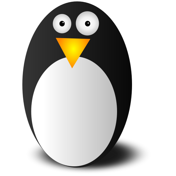 SVG Black and white tux image