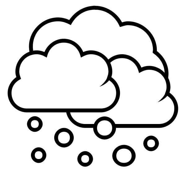 SVG Black and white weather forecast icon for snow vector drawing