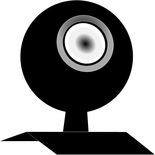 SVG Black and white webcam vector graphics