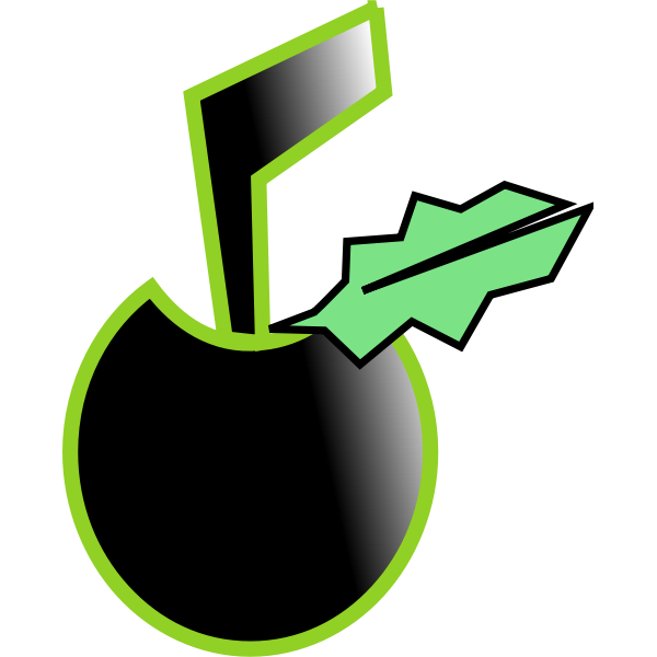 SVG Black Apple