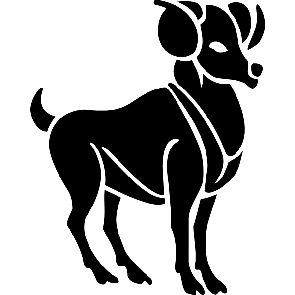 SVG Black Aries drawing