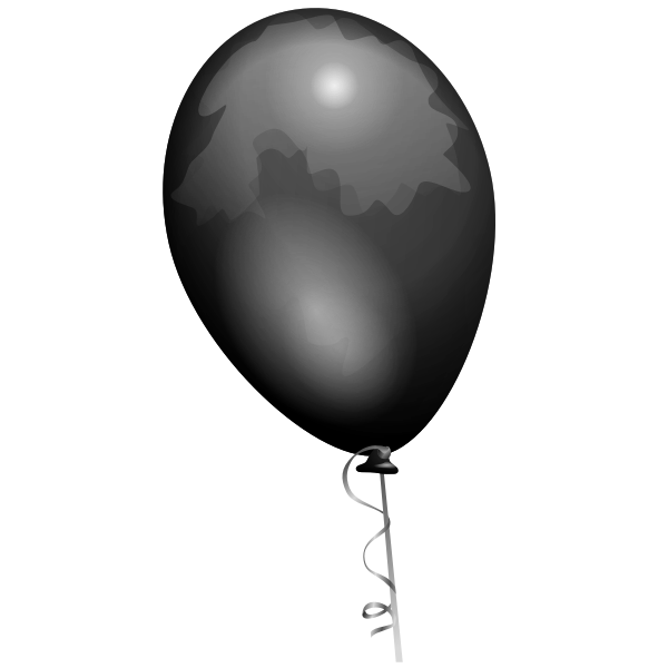 SVG Black balloon vector drawing