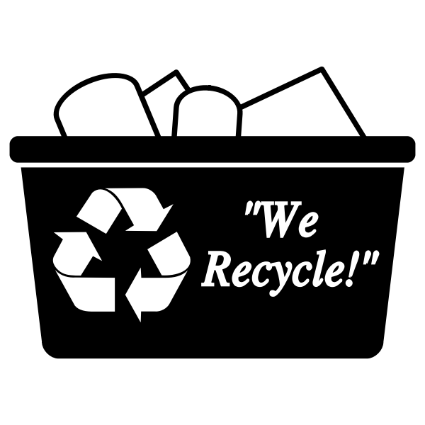SVG Black bin full of waste vector graphics