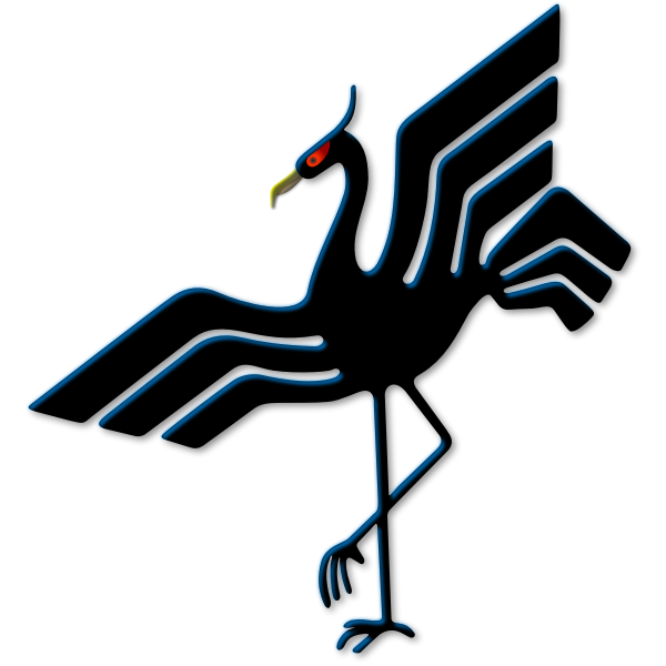 SVG Black bird emblem vector image