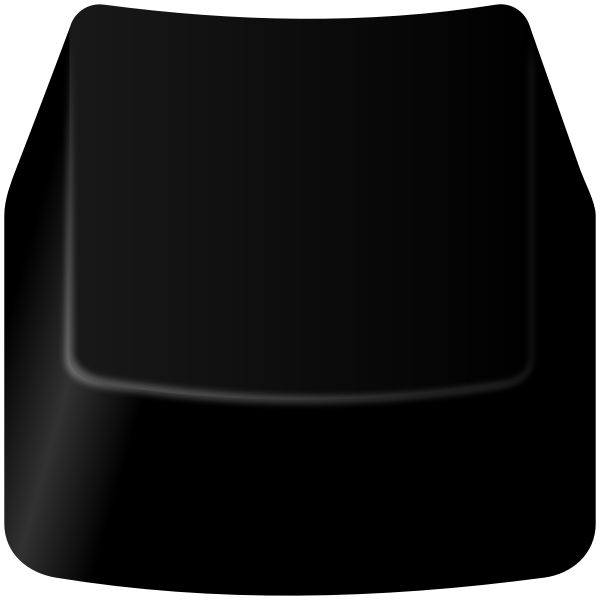 SVG Black blank computer keyboard key vector drawing