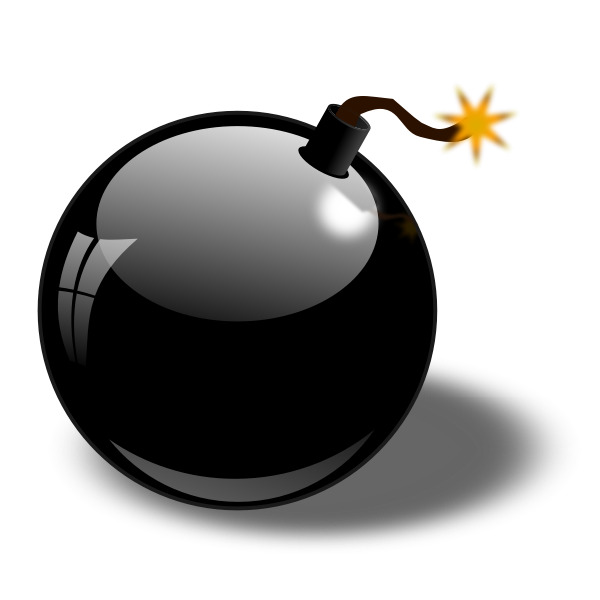 SVG Black bomb vector clip art