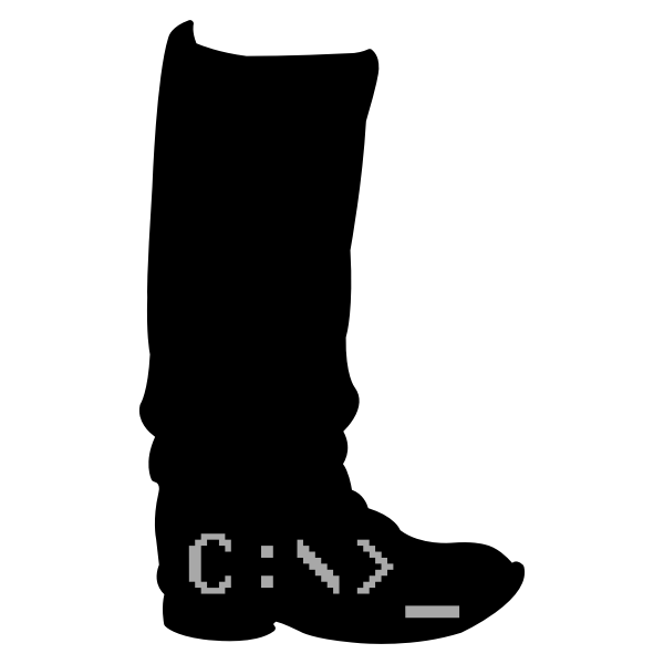 SVG Black boot