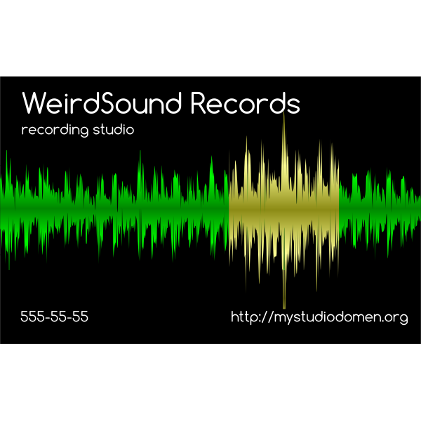 SVG Black businesscard for recording studio