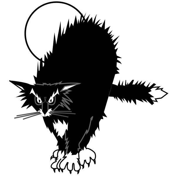 SVG Black cat drawing