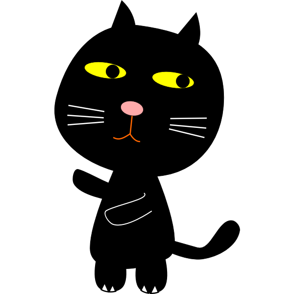 SVG Black cat on two legs