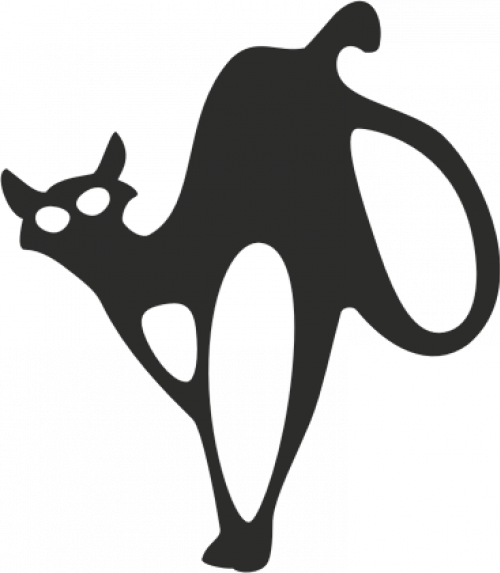 SVG black cat silhouette