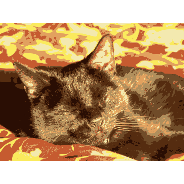 SVG Black cat sleeps