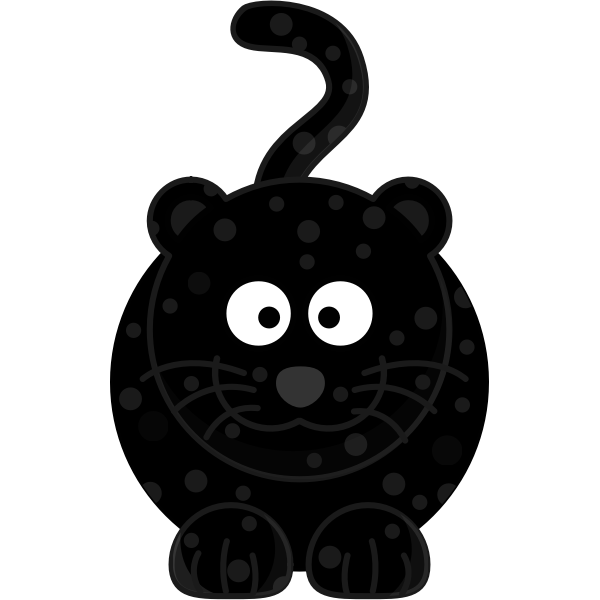 SVG Black cat vector drawing