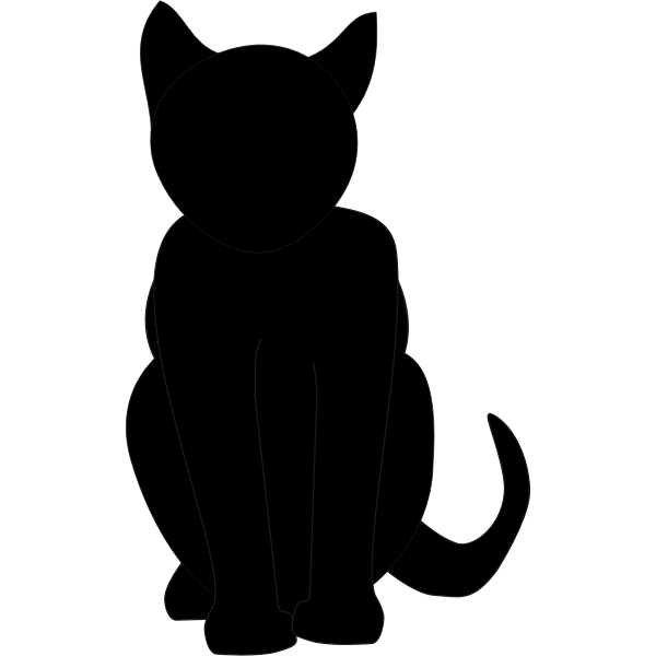 SVG Black cat vector image