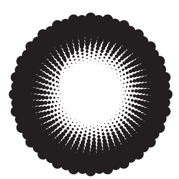 SVG Black circle halftone effect