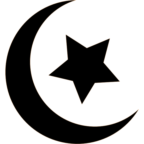 SVG Black cresent and star
