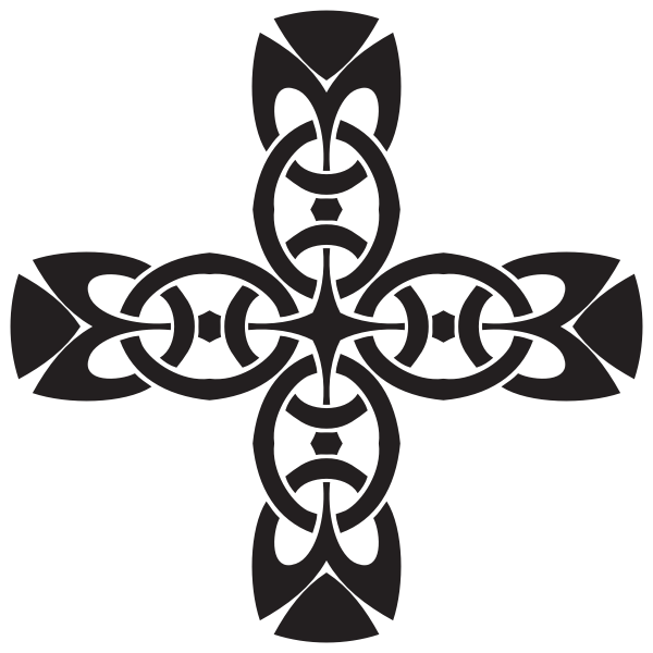 SVG Black cross vector image