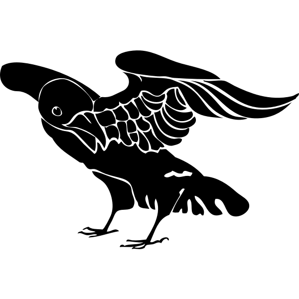 SVG black crow