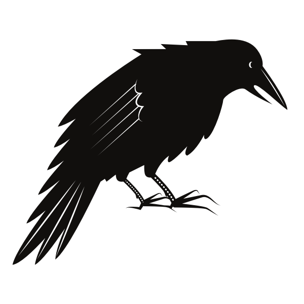 SVG Black crow bird