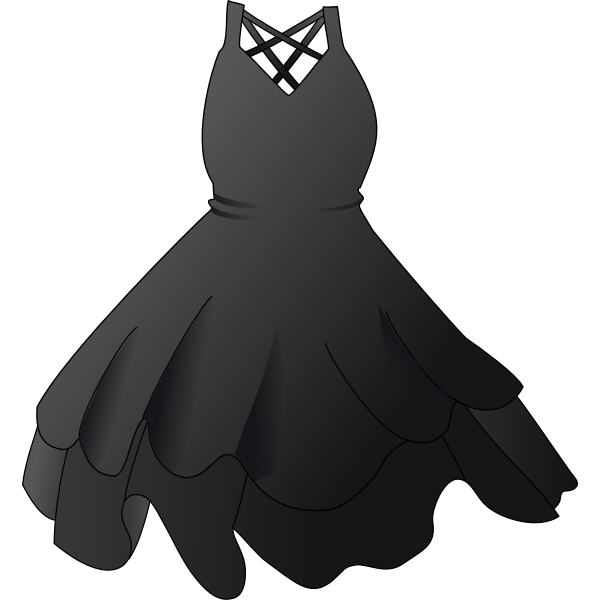 SVG Black dress vector image