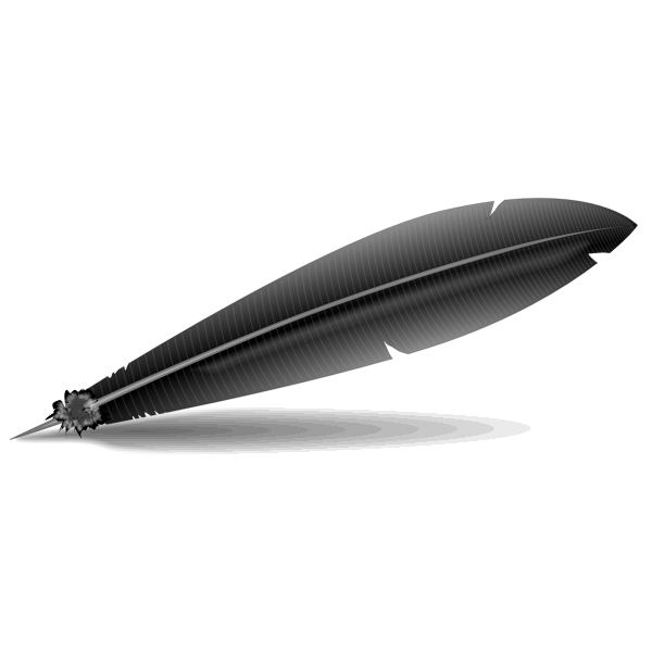 SVG Black Feather Vector Image